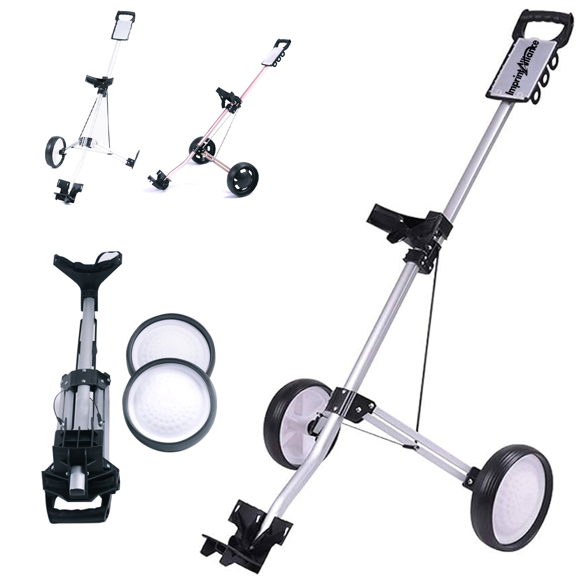 Lightweight Two-Wheel Folding Golf Push Cart Trolley