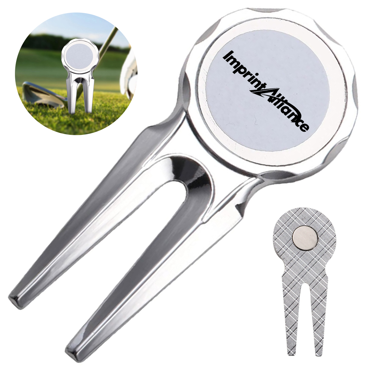 Blank Sublimation Metal Golf Divot Tool with Magnetic