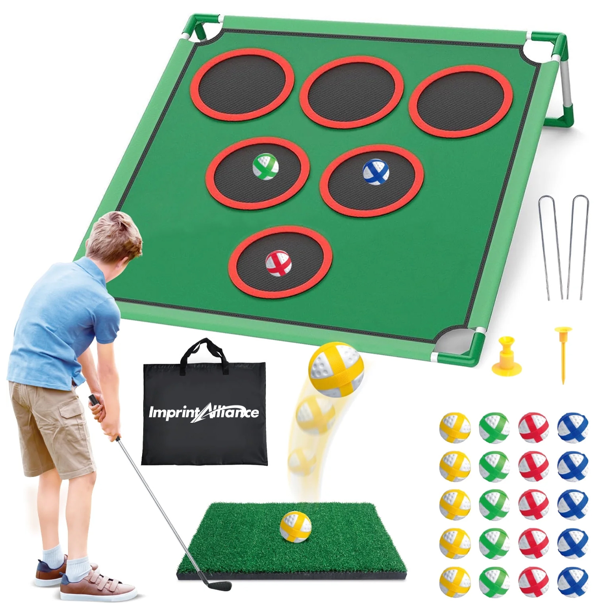 Interactive Golf Toss Target Mat Game Set for Kids