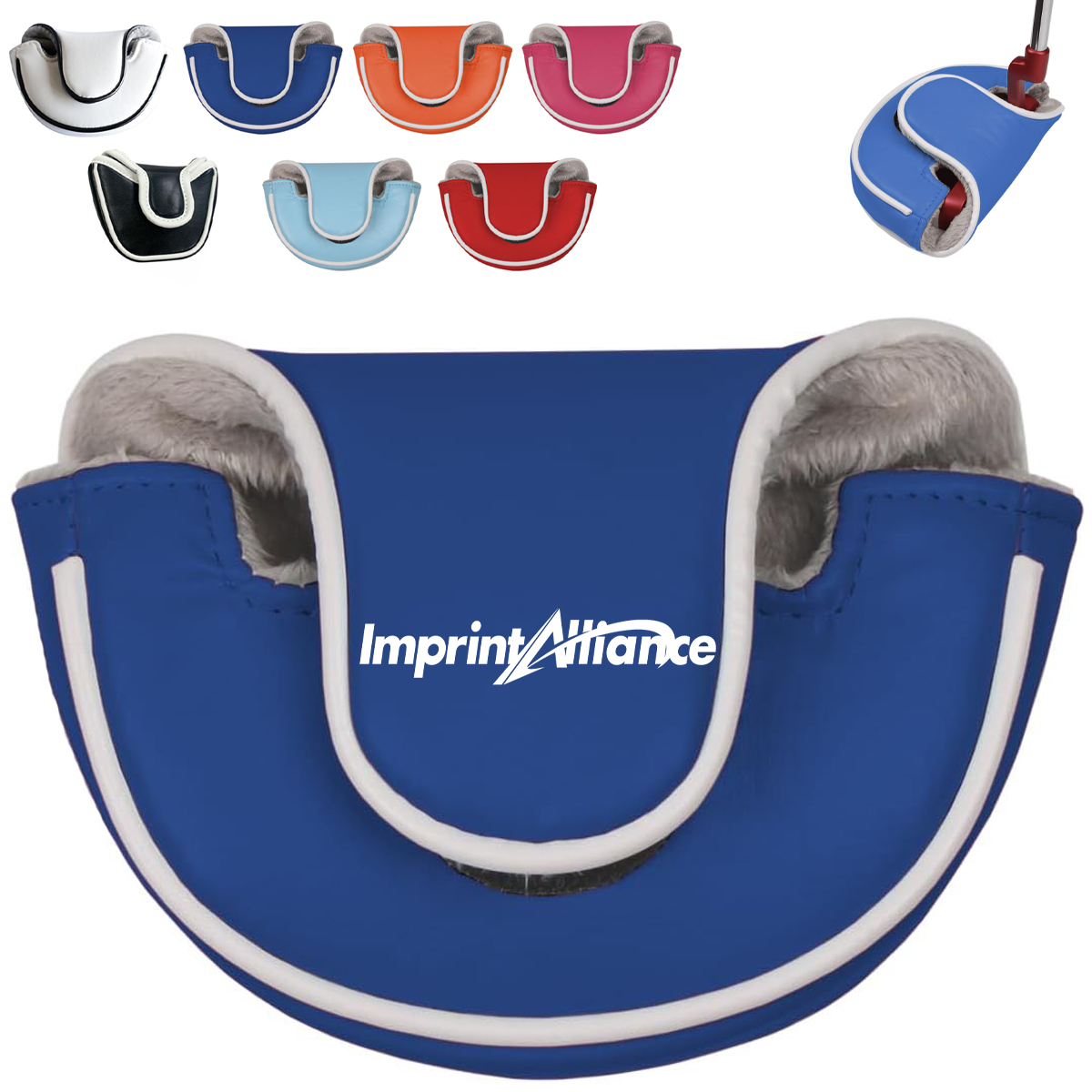 Synthetic Leather Golf Putter Headcover with Soft Interior