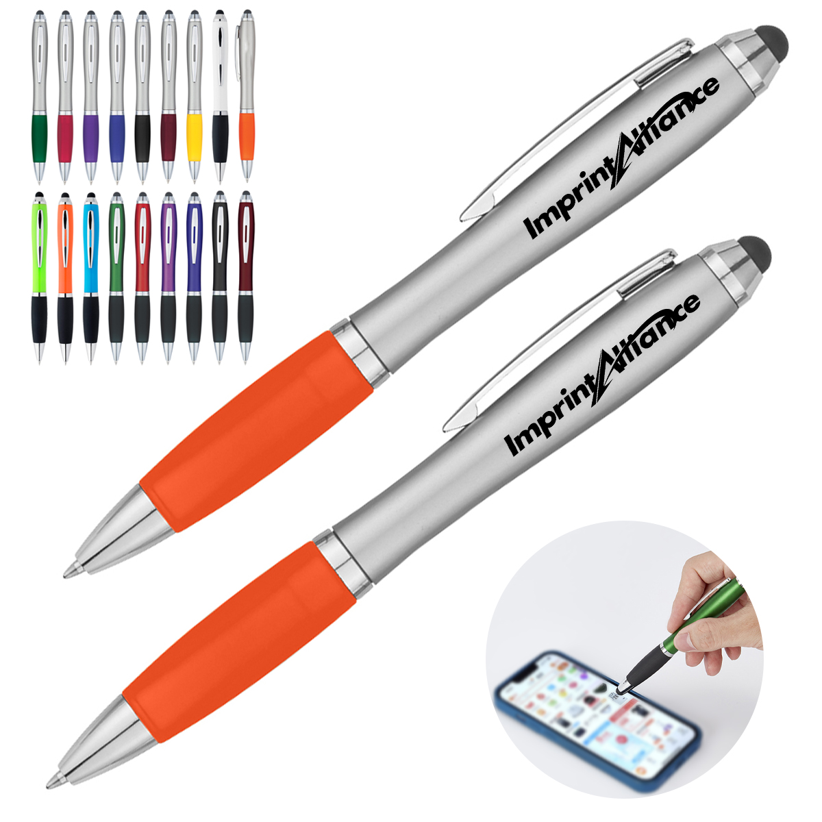 Plastic Stylus Gel Pen With Grip