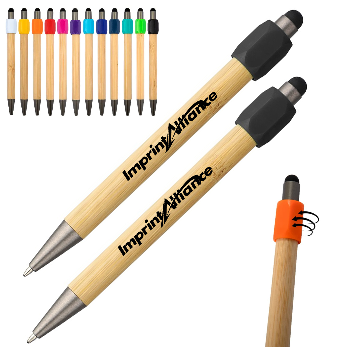 Bamboo Spinning Fidget Stylus Pen