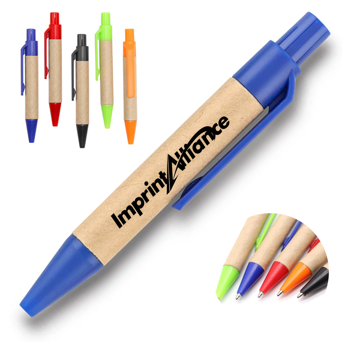 Mini Kraft Paper Retractable Ballpoint Pen