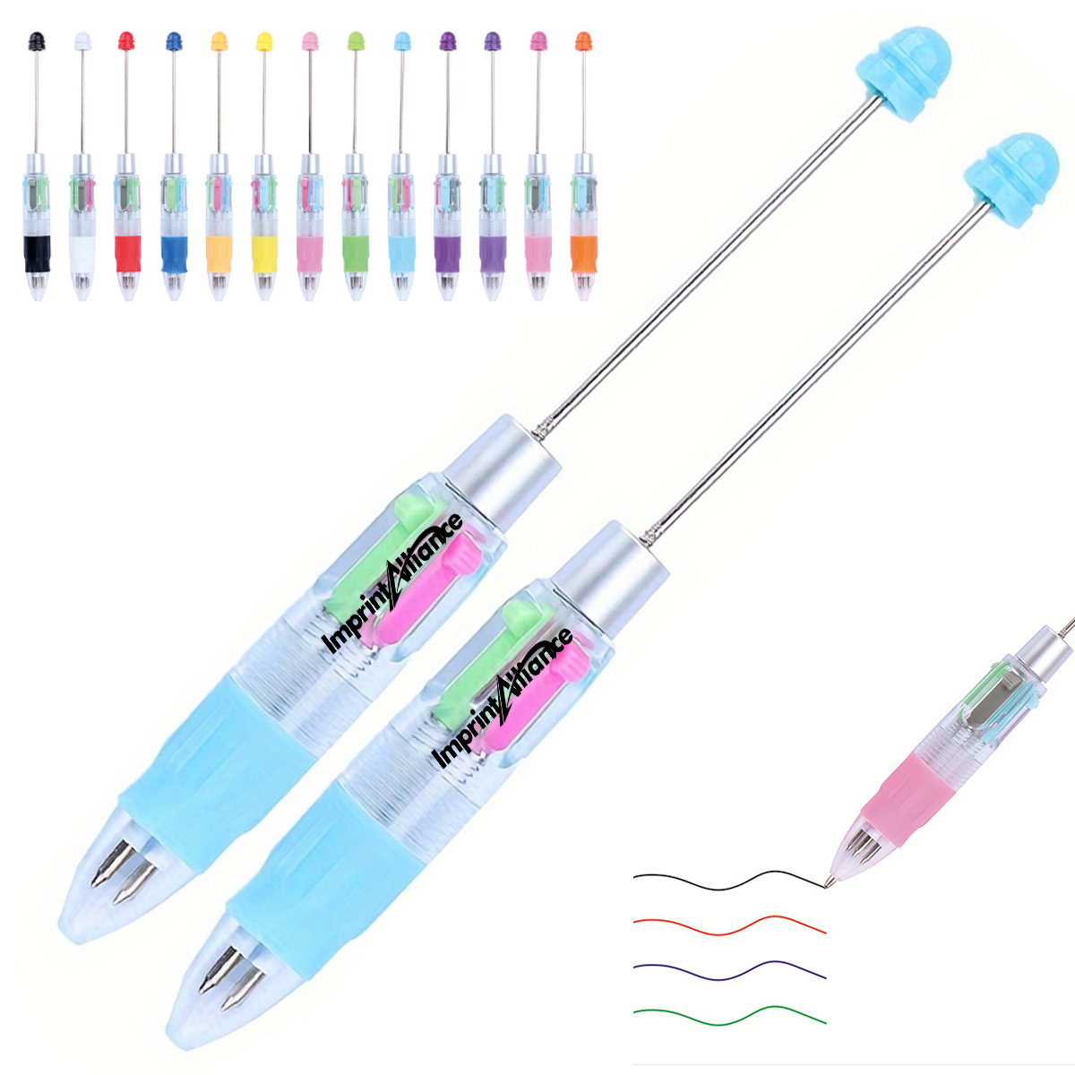 DIY Beadable 4 In 1 Multicolor Stylus Ballpoint Pen