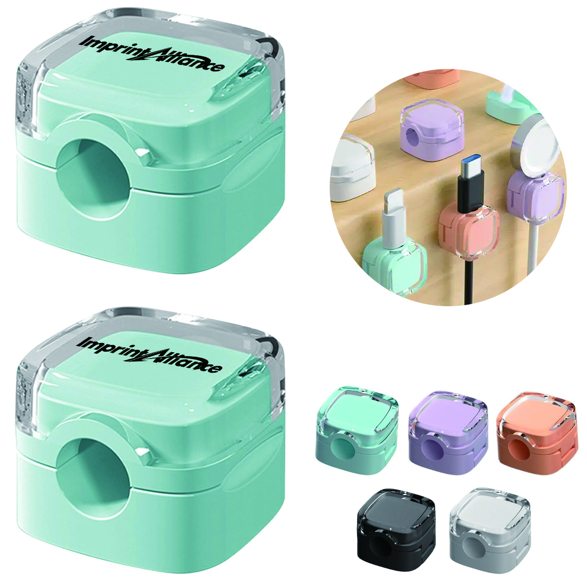 Magnetic Adjustable Under-Desk Cable Organizer Clips
