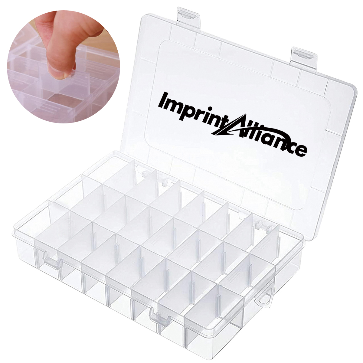 15-Grid Adjustable Compartment Plastic Storage Organizer Box