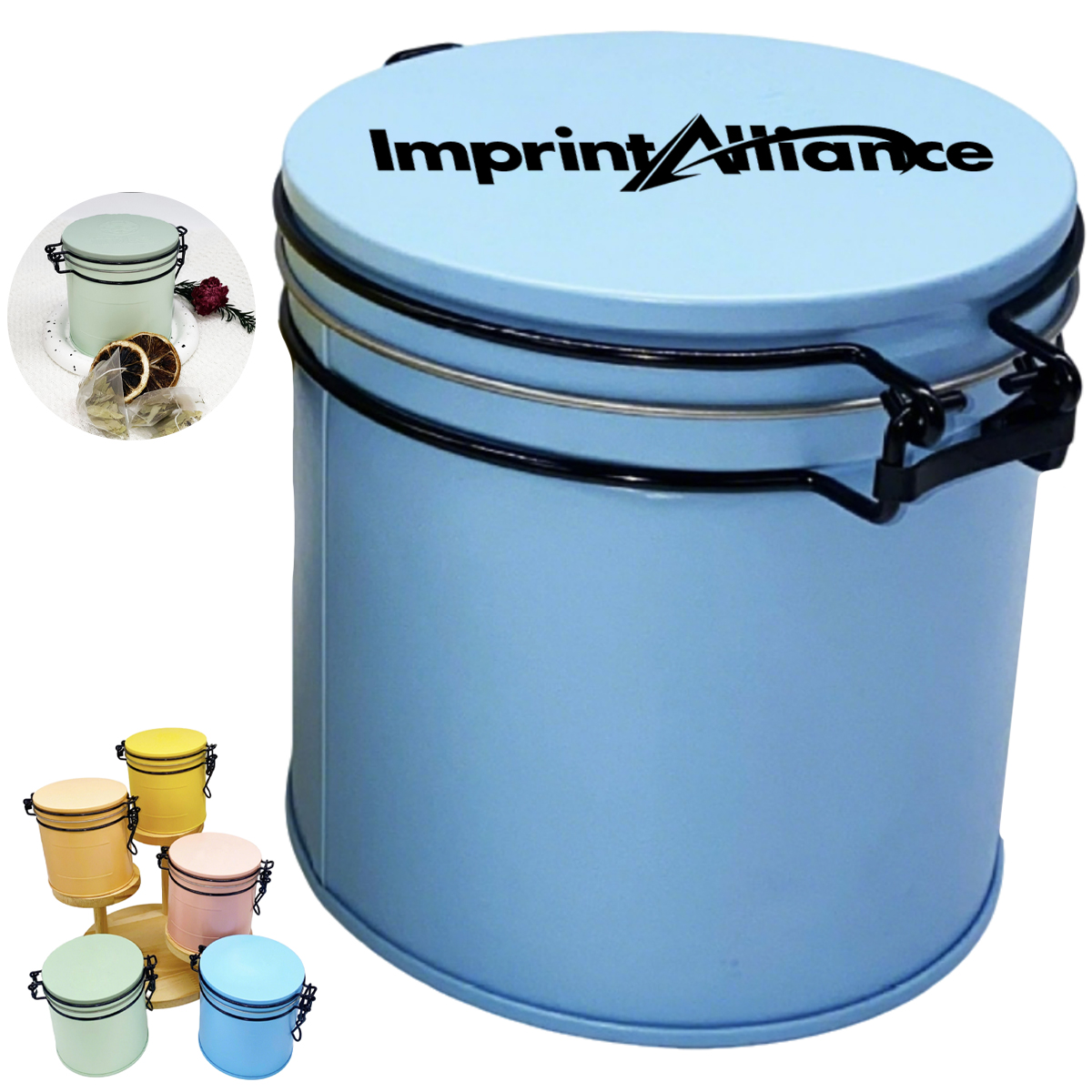 Airtight Tinplate Storage Box with Locking Metal Buckle