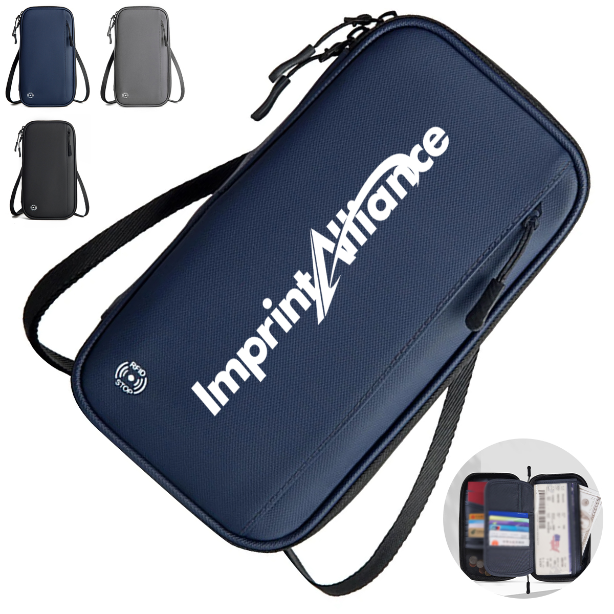 RFID Blocking Waterproof Neck Passport Pouch & Organizer