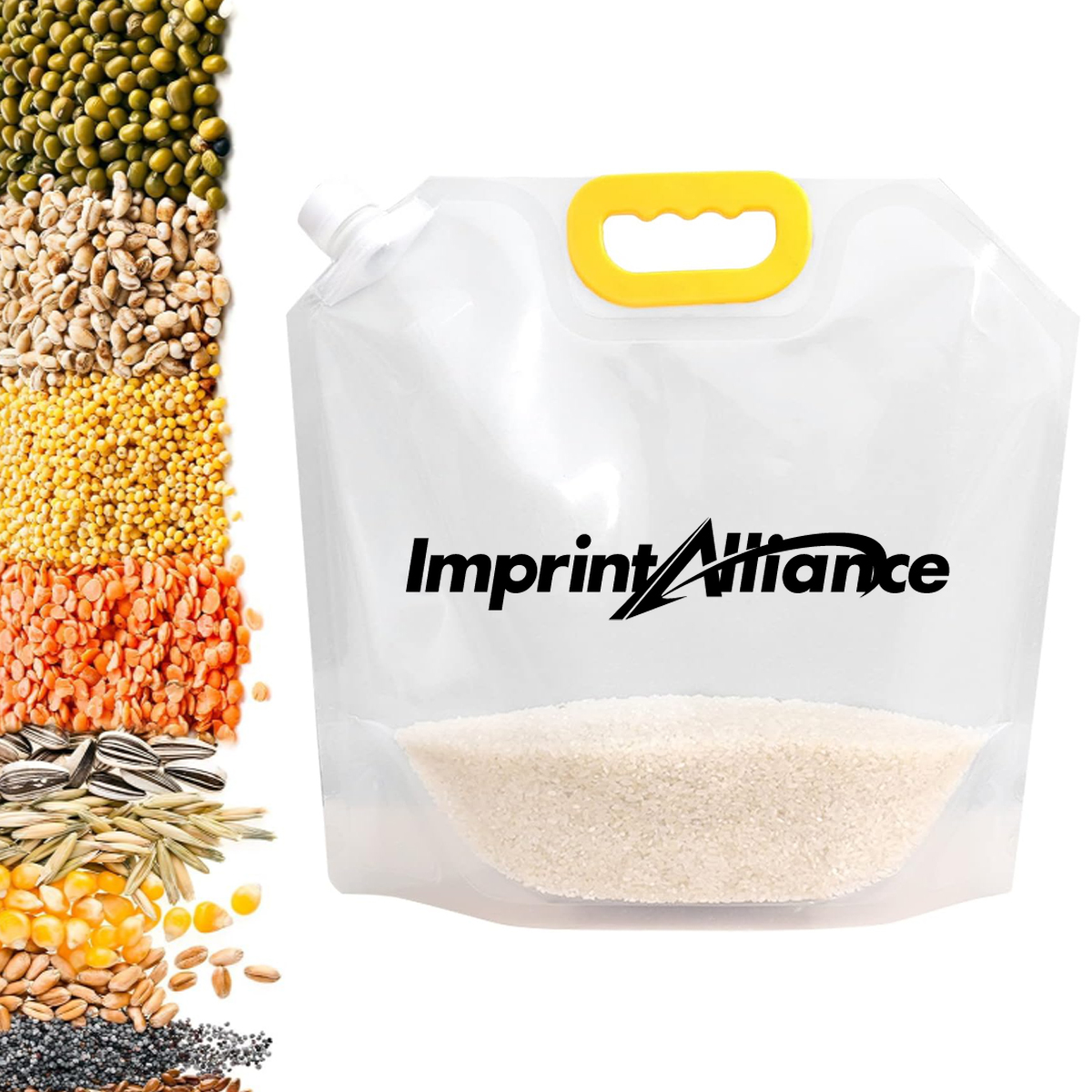 Portable Moisture-Proof Grain Storage Bag w/ Spout & Handle