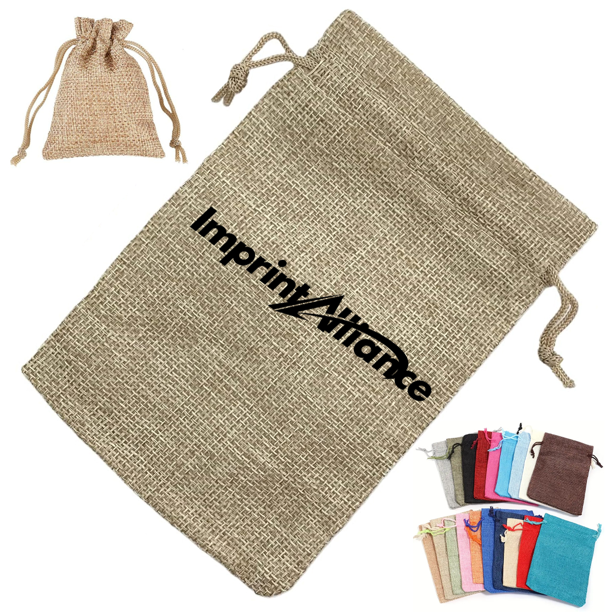 Faux Jute/Burlap Drawstring Pouch & Aromatherapy Sachet Bag