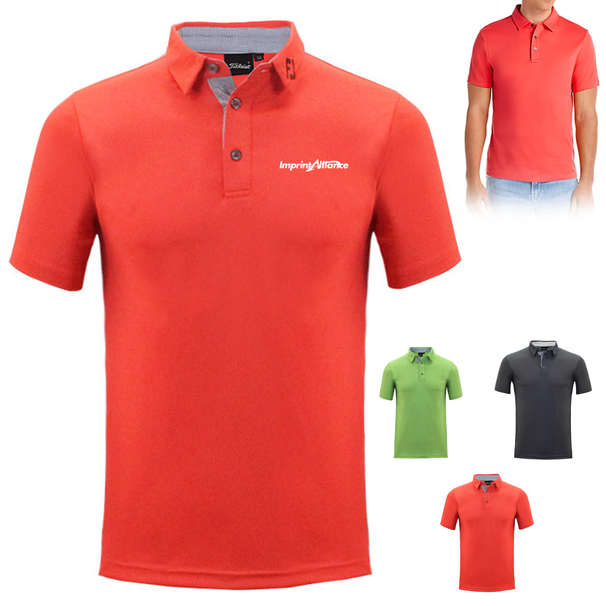 Performance Moisture Wicking Short Sleeve Golf Polo Shirt