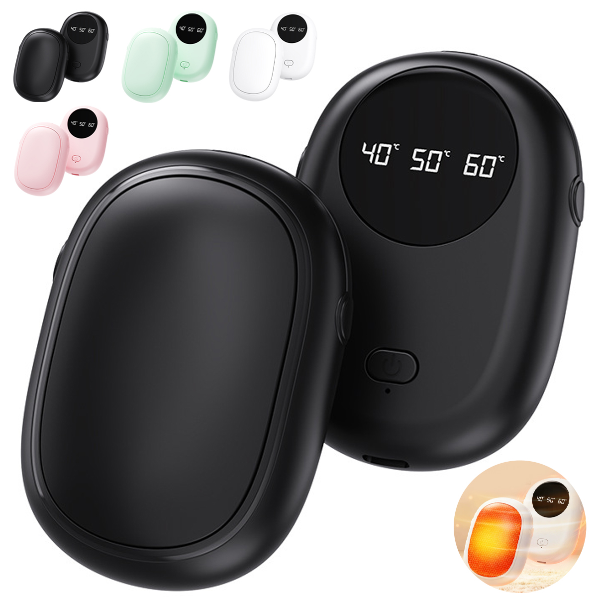 Magnetic USB Rechargeable Hand Warmer Power Bank