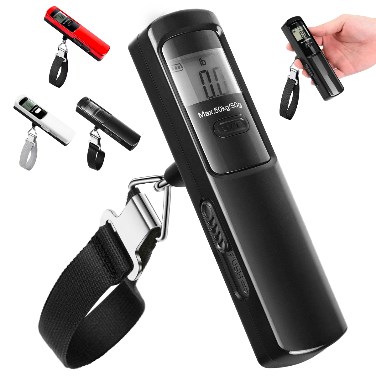 50kg Self-Powered Digital Luggage Scale Handheld