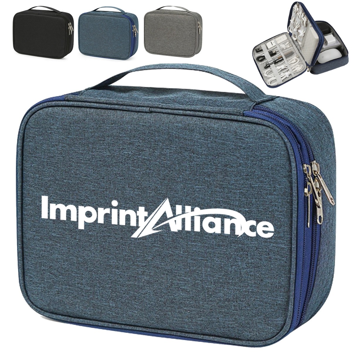 Capacity Multi-Functional Digital Tech Organizer Travel Case