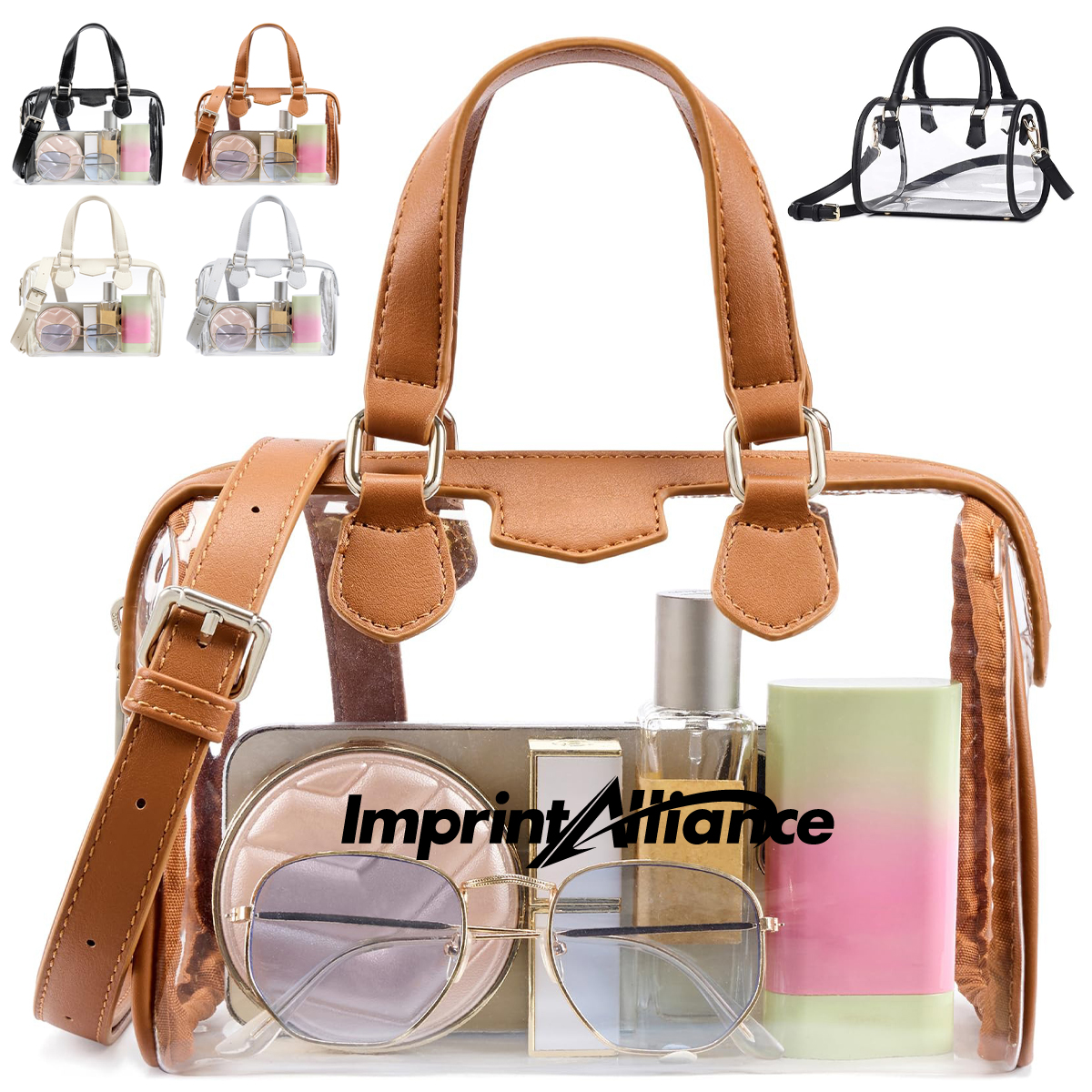 Stadium Approved Clear PVC Crossbody Tote Bag