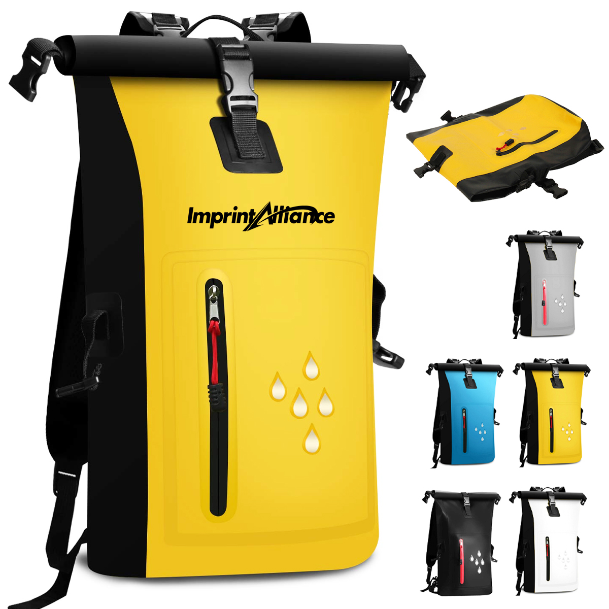 Heavy-Duty Waterproof Roll-Top Adventure Dry Bag Backpack
