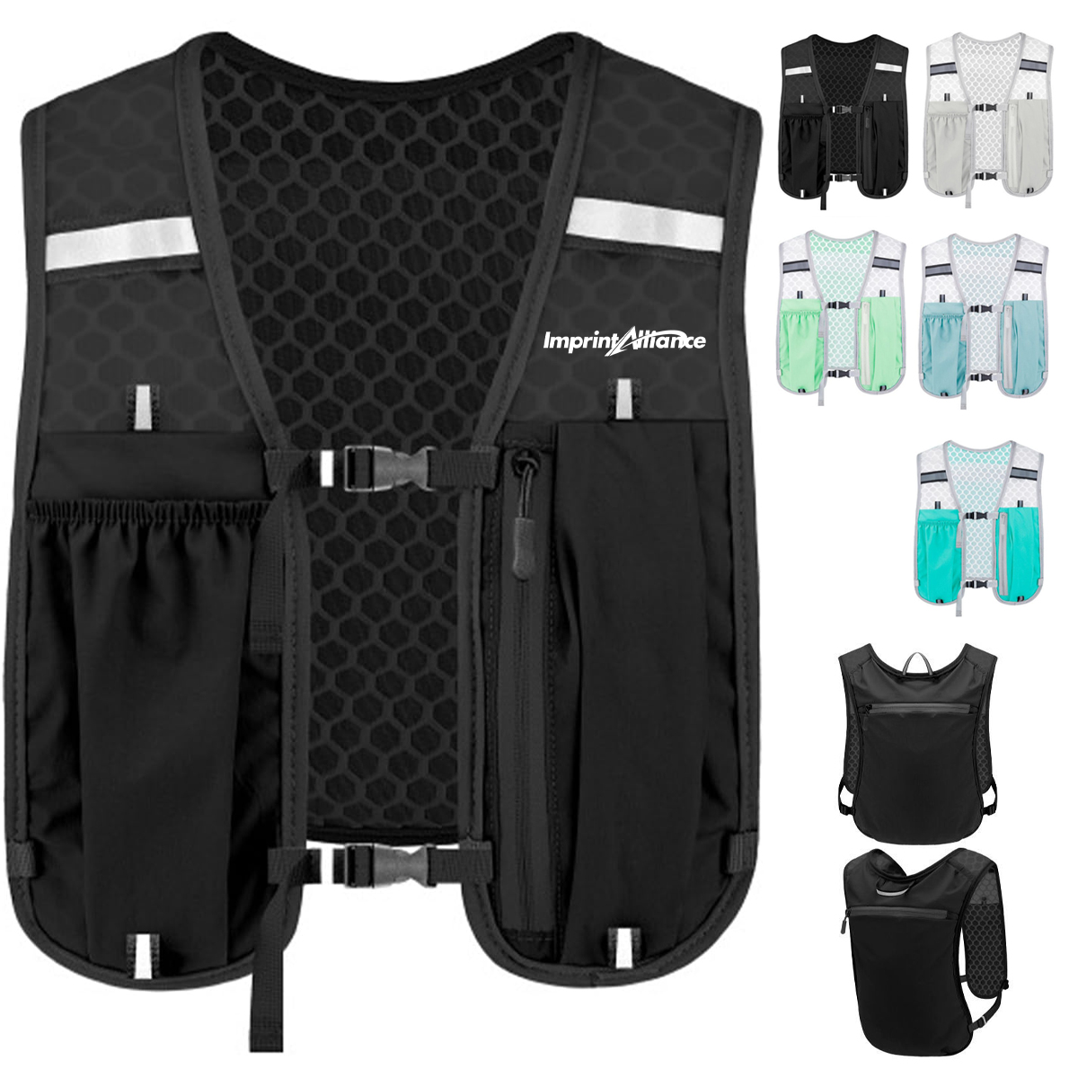 Reflective Breathable Mesh Trail Running Hydration Vest