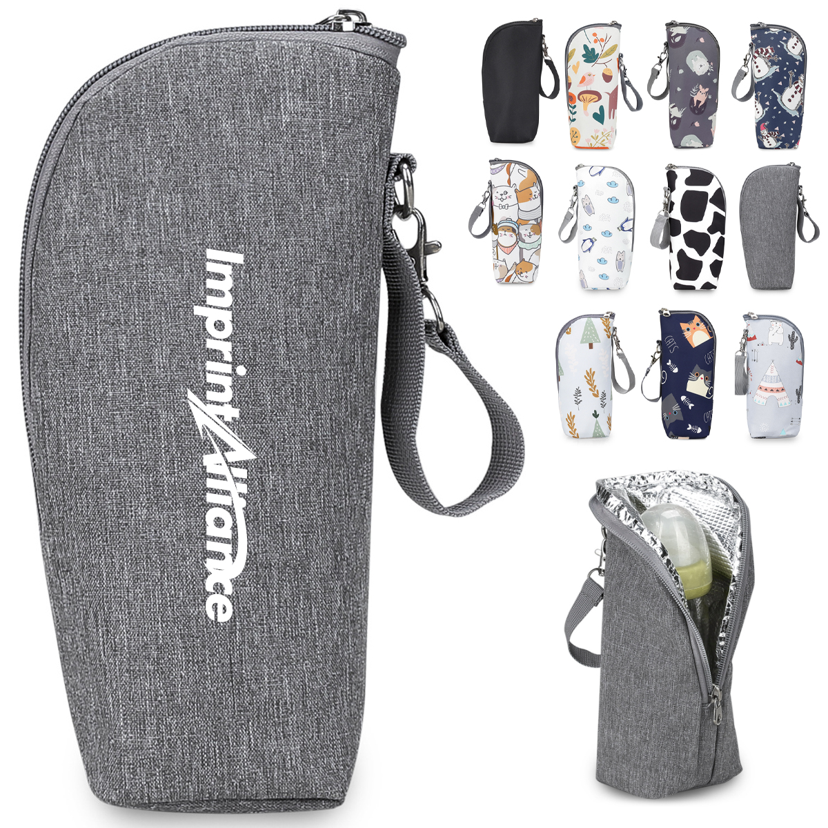 Portable Insulated Single Baby Bottle Cooler Pouch