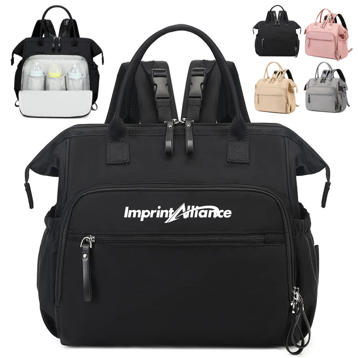 Waterproof Anti-Theft Diaper Backpack W/ USB Charging Port