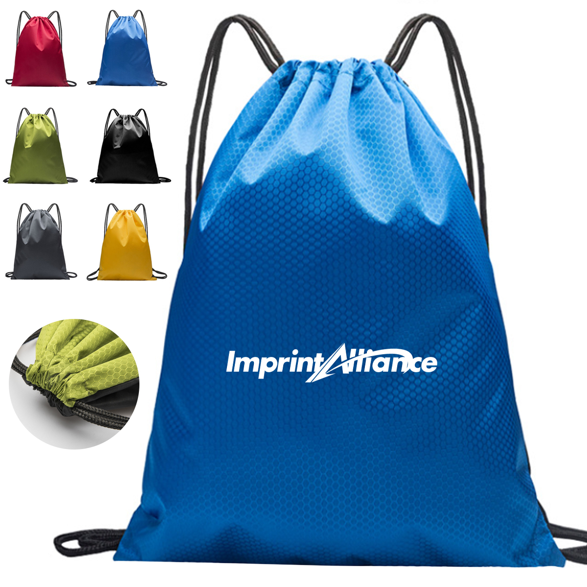Water Resistant Oxford Sport Drawstring Cinch Backpack