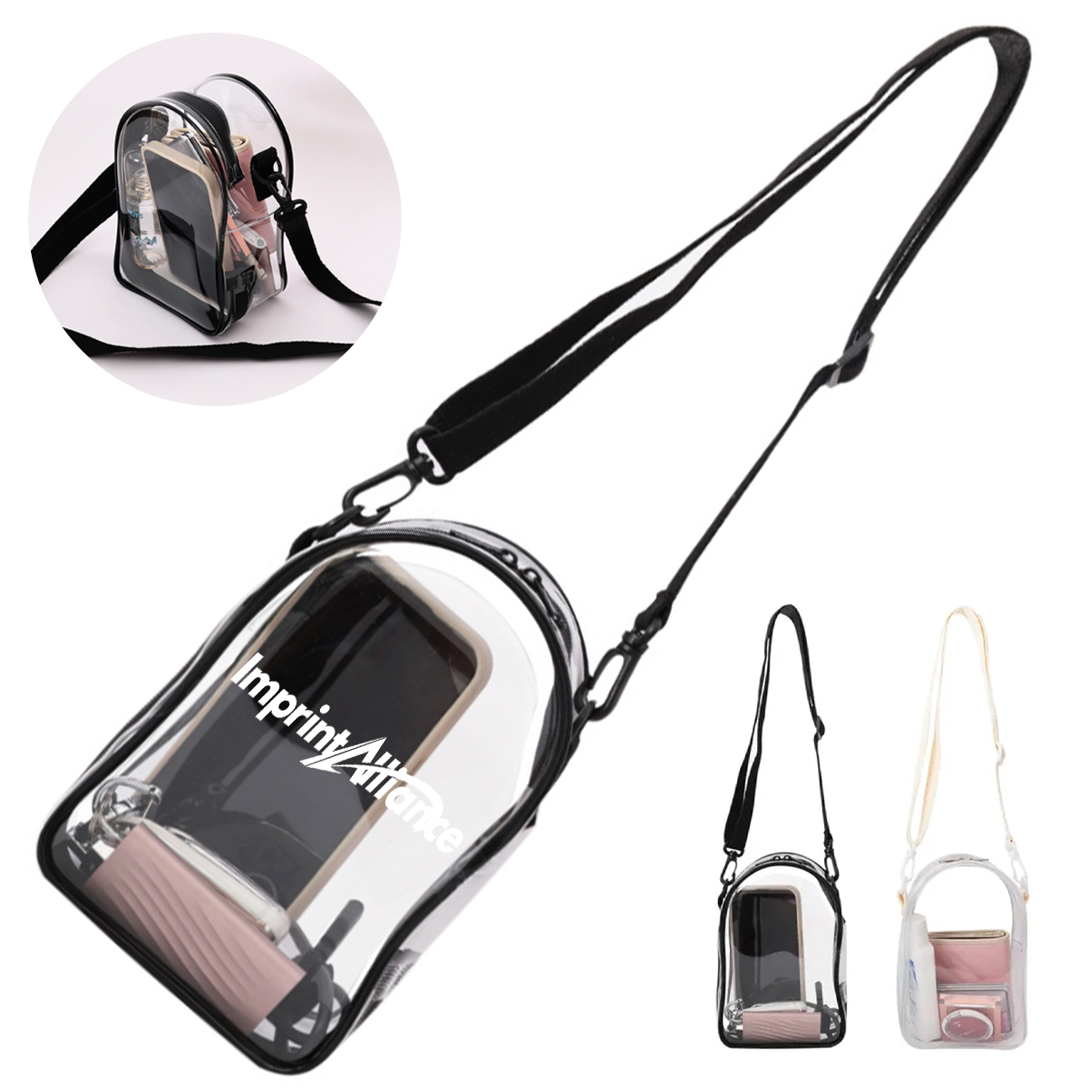 Stadium Approved Clear PVC Crossbody Shoulder Bag Pouch