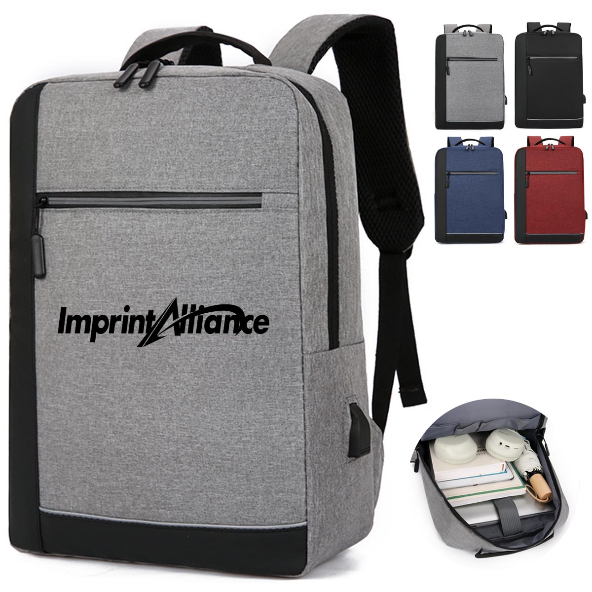 Minimalist Water Resistant Business Laptop Backpack Tech Bag
