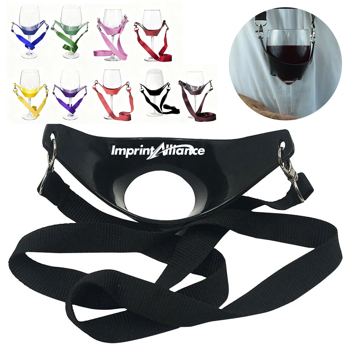 PVC Wine Glass Holder Lanyard