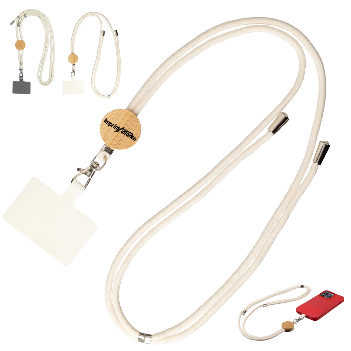 Eco Cotton Bamboo Phone Lanyard