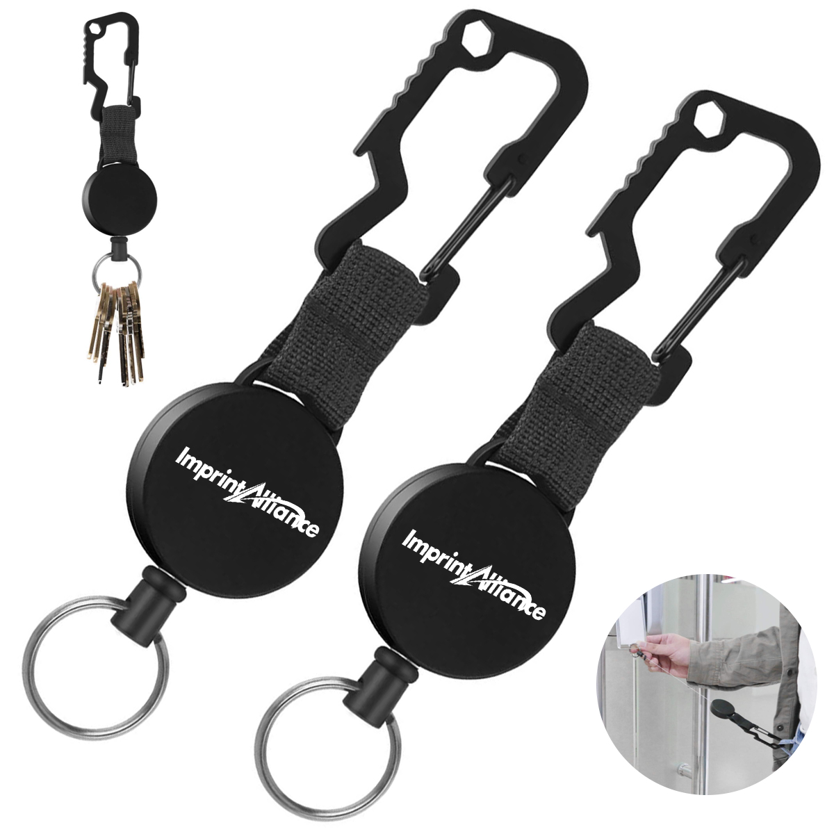 Outdoor Retractable Badge Reel Keychain