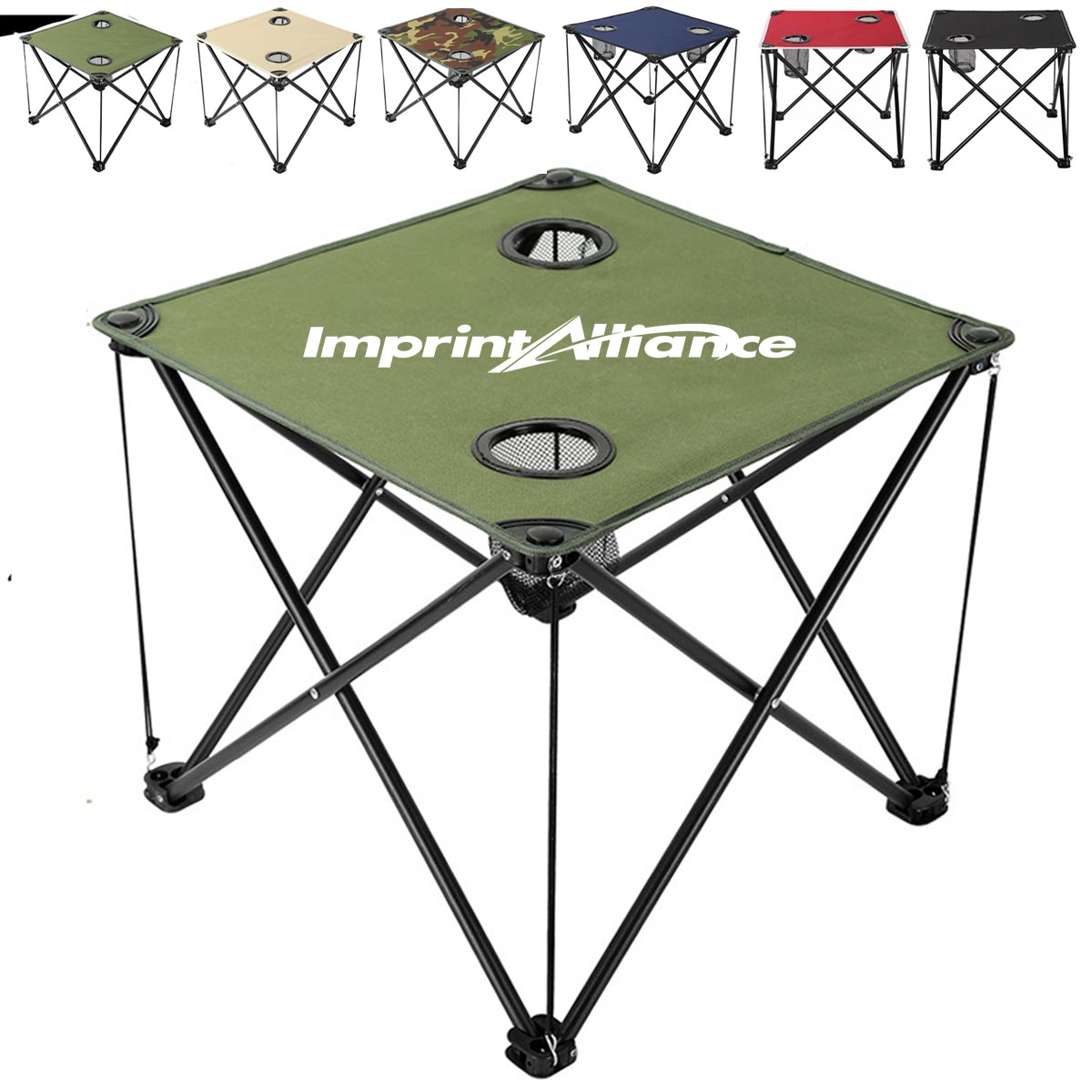 Portable Folding Camping Table with Cup Holders
