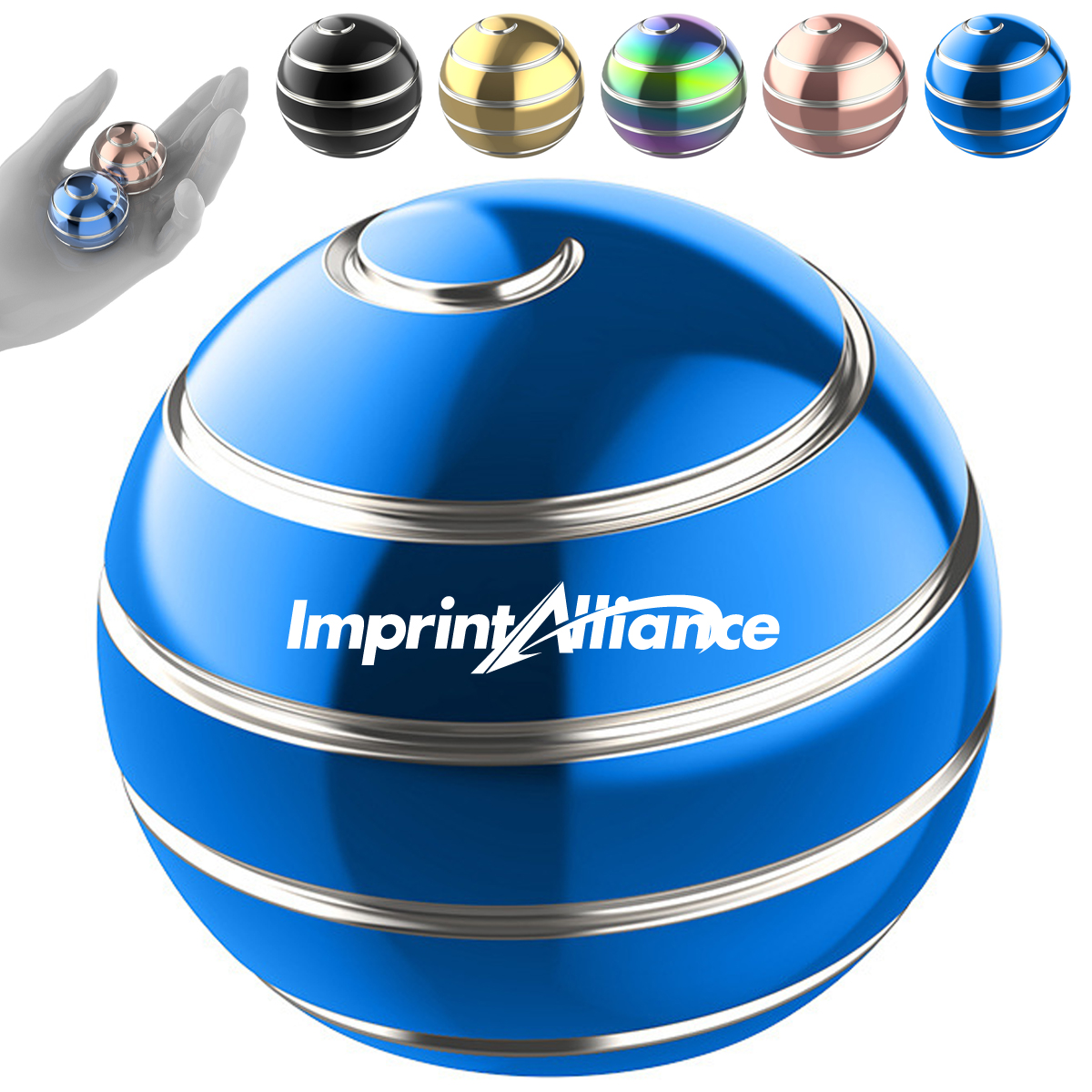 Kinetic Spinning Sphere Optical Illusion Desk Toy