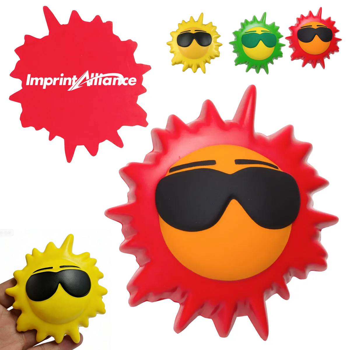 Summer Sun With Sunglasses Stress Reliever Toy