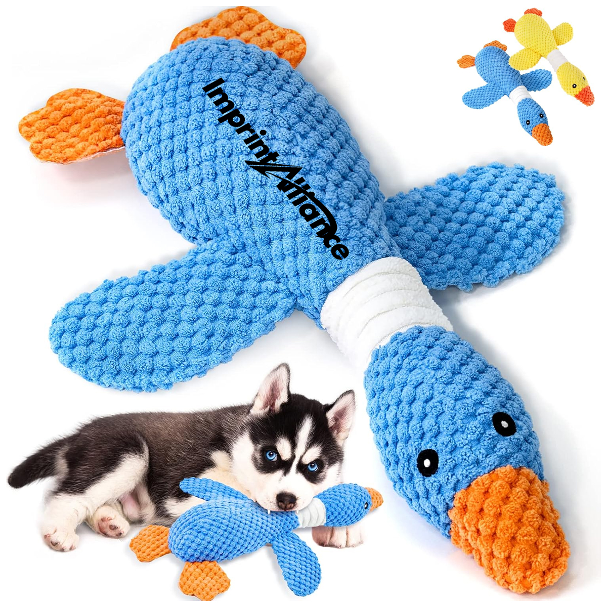 Textured Plush Squeaky Wild Goose Dog Chew Toy