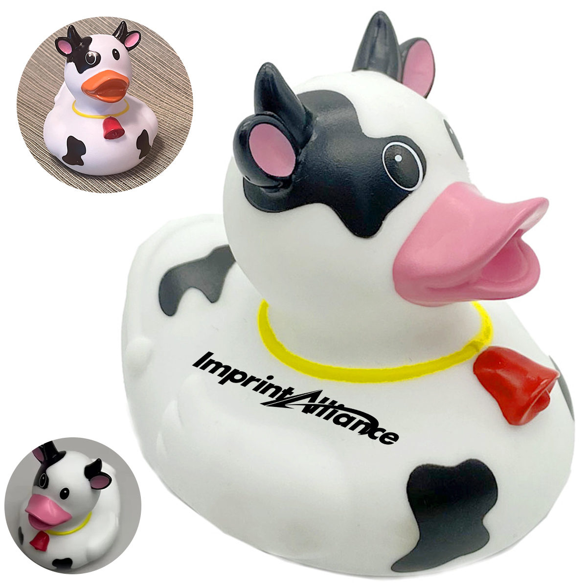 Rubber Farm Cow Squeaky Bath Toy